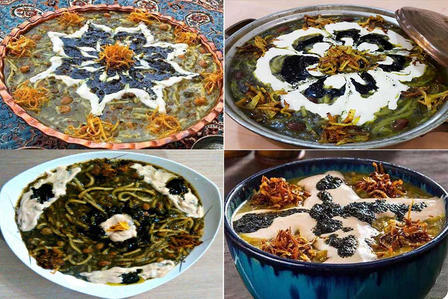 عکس آش رشته تزیین شده-عکس آش رشته نذری-تزیین آش رشته نذری ساده