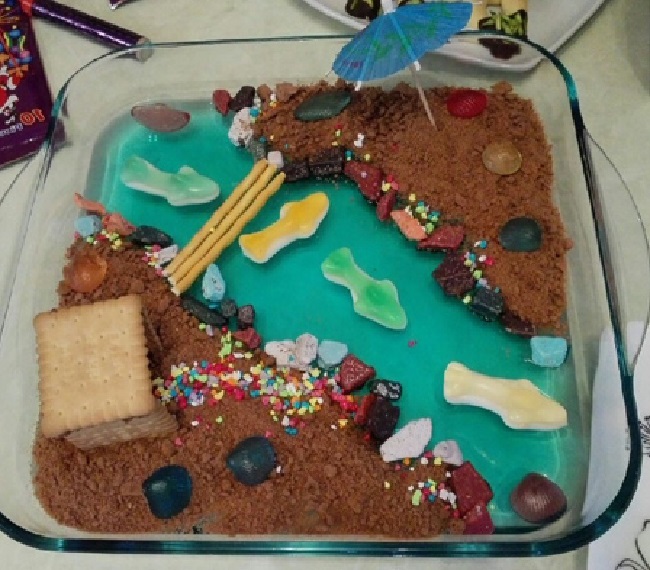 طرز تهیه ژله آکواریومی,ژله آکواریوم,ژله شکل ماهی,تزیین ژله شبیه آکواریوم 1