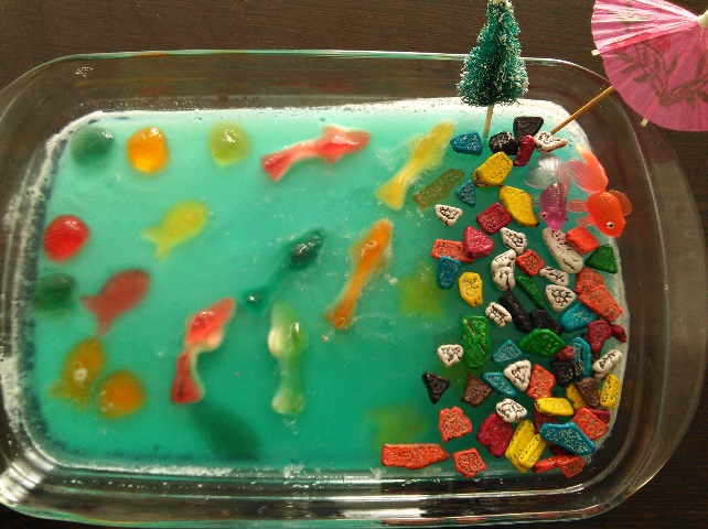 درست کردن ژله آکواریومی,ژله اکواریومی جدید,ژله آکواریومی در لیوان 2