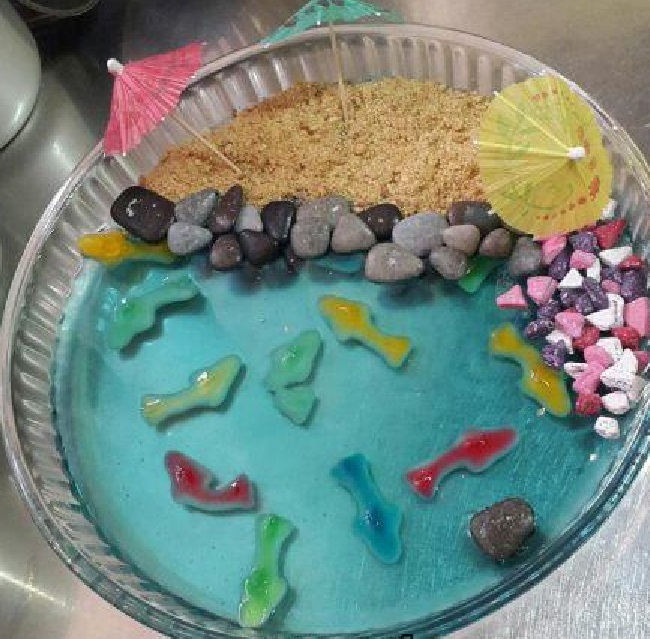 چطور دسر "ژله آکواریومی" درست کنم؟ برای 8 الی 10 نفر