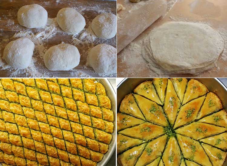 باقلوا خانگی ساده-طرز تهیه باقلوا ترکی با خمیر خانگی-طرز تهیه باقلوا خانگی در فر-طرز تهیه باقلوا بدون خمیر یوفکا
