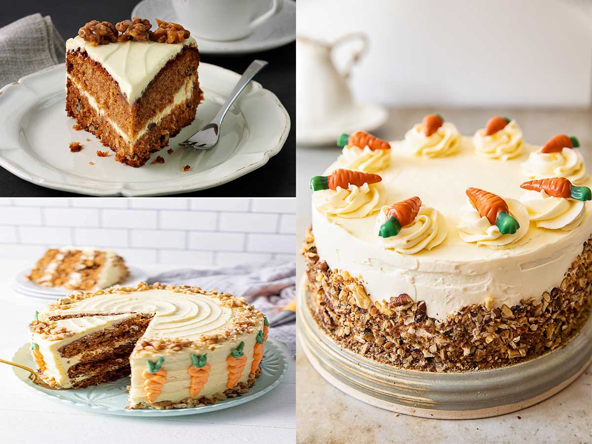 طرز تهیه کیک هویج و گردو و دارچین بدون شیر برای 6 تا 8 نفر+نکات مهم