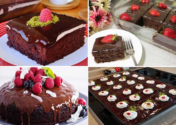 چطور "کیک خیس شکلاتی" درست کنم؟ برای 8 الی 10 نفر+عکس کیک شکلاتی خیس