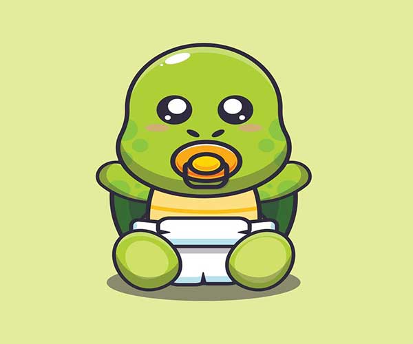 آموزش تصویری "نقاشی لاک پشت"-بسیار ساده و آسان-بامزه و فانتزی-ایده رنگ آمیزی-نینجا