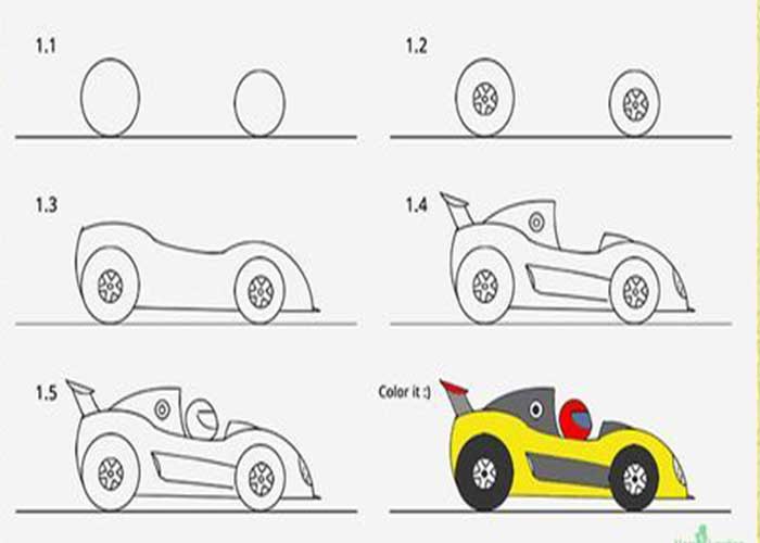 فیلم "نقاشی ماشین" کودکانه راحت-شاسی بلند،اسپرت،ماشین پلیس-مرحله به مرحله+ایده رنگ آمیزی