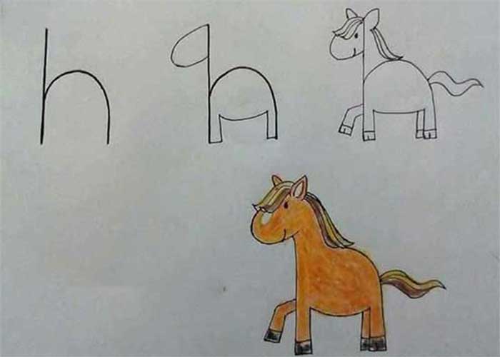 نقاشی حروف انگلیسی کودکانه-نقاشی های زیبا با حروف انگلیسی-آموزش حروف انگلیسی با نقاشی و رنگ آمیزی