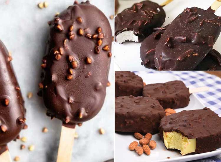 طرز تهیه بستنی مگنوم وانیلی بدون ثعلب با خامه و نشاسته-بسیار راحت