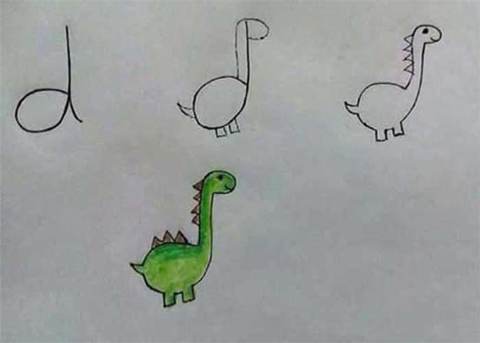 نقاشی با حروف انگلیسی و فارسی-آموزش نقاشی حروف انگلیسی 