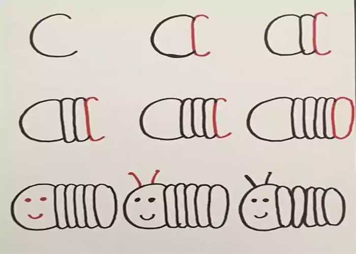 آموزش تصویری"نقاشی حروف انگلیسی" از حرف A تا E-قدم به قدم-برای تمامی سنین