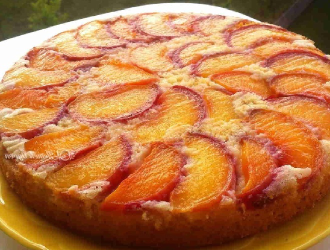 "طرز تهیه کیک هلو" + راحت ترین روش پخت کیک هلو برای 8 نفر