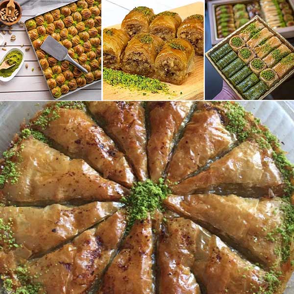 چطور با خمیر یوفکا باقلوا درست کنم؟طرز تهیه باقلوا پسته ای ترکی برای 8 تا 10 نفر