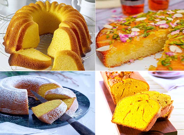 چطور برای 6 تا 8 نفر کیک زعفرانی بدون شیر درست کنم؟-کیک با ماست