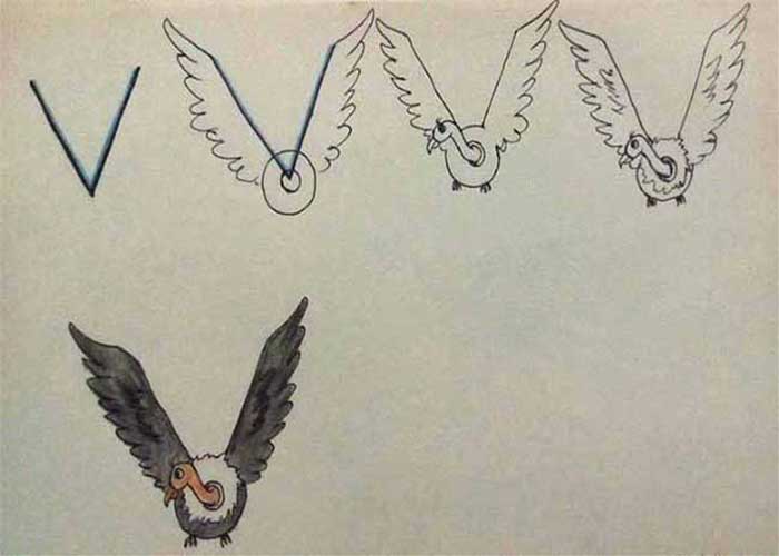 آموزش قدم به قدم نقاشی با حرف انگلیسی با ساده ترین روش-آموزش قدم به قدم-نقاشی برای تمامی سنین کودکان