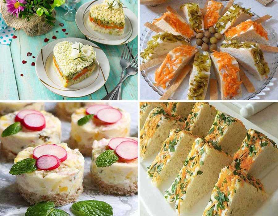 تزیین سالاد الویه با نخود فرنگی و سبزی برای مهمانی-تزیین سالاد الویه به شکل حیوانات و فانتزی بامزه