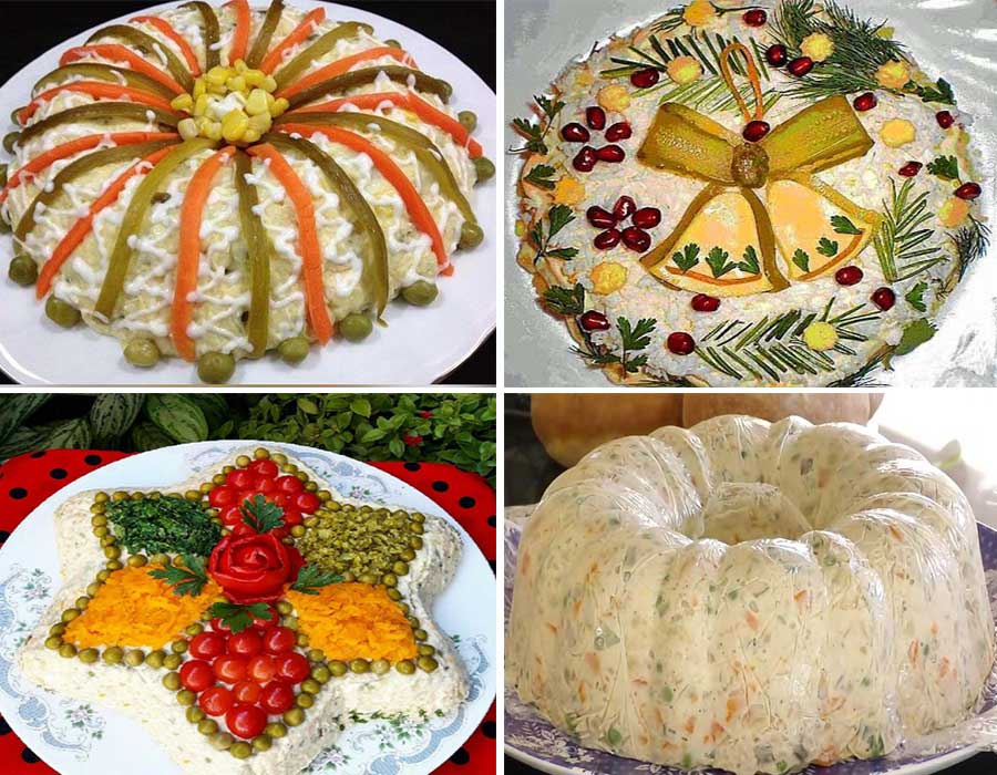 ایده های جدید تزیین سالاد الویه مرغ رستورانی-طرز تهیه سالاد الویه ساده با مرغ برای دو نفر