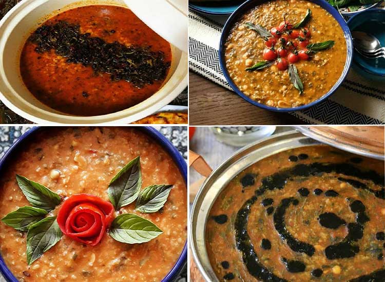 طرز تهیه "آش گوجه فرنگی تبریز" با بلغور برای 10 تا 15 نفر