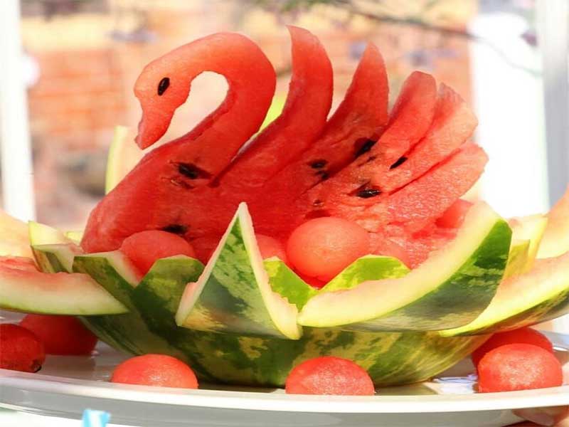 تزیین هندوانه عروس-ویدیو آموزش تزیین هندوانه شب یلدا