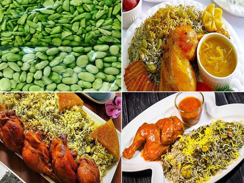 "طرز تهیه باقالی پلو با مرغ" زعفرانی مجلسی رستورانی-با شوید خشک و تازه+کلی فوت و فن مهم