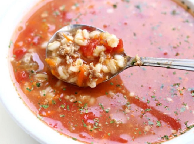 چطور "سوپ جو" قرمز رستورانی درست کنم؟ برای 6 الی 8 نفر