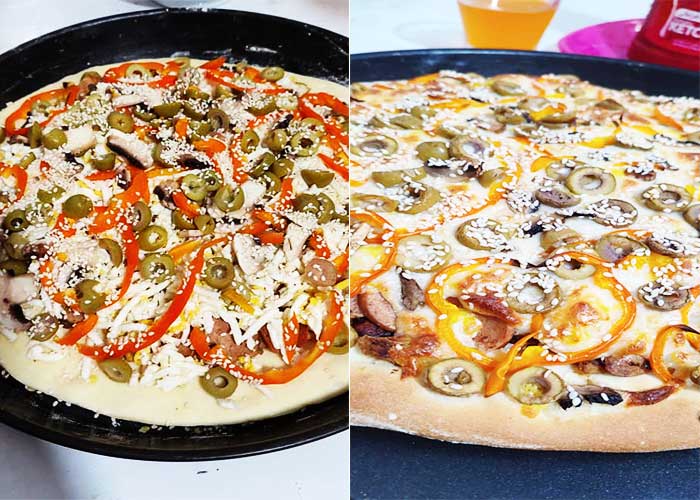 طرز تهیه و روش پخت پیتزا مرغ و قارچ-طرز تهیه پیتزا مرغ و قارچ خوشمزه و سالم در منزل