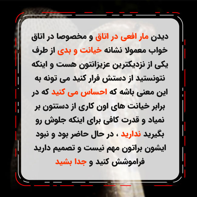 تعبیر خواب مار کبرا چیه ؟ تعبیر خواب مار کبرا چیه ؟