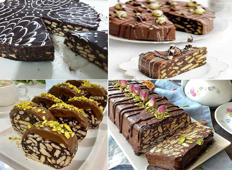 دسر کیک یخچالی با پتی بور و موز برای 6 تا 8 نفر-با نشاسته مرحله به مرحله