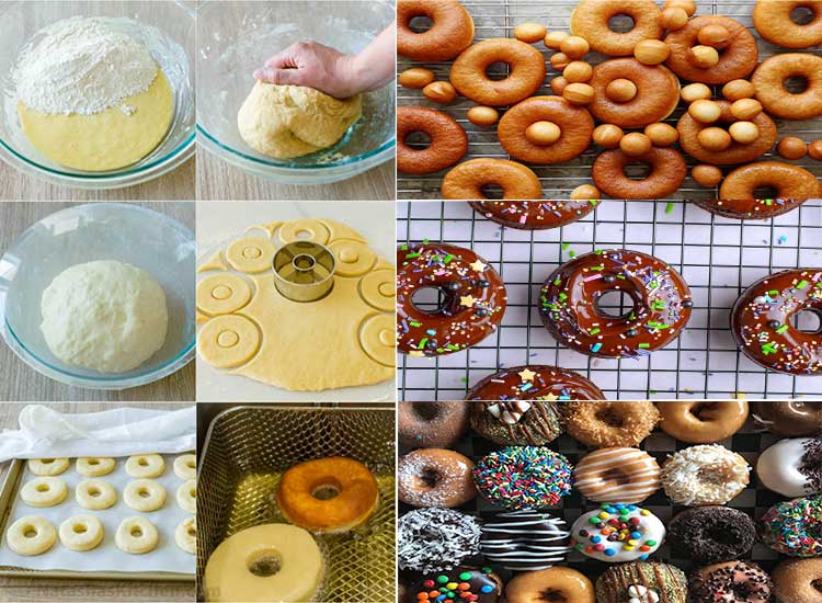 طرز تهیه "دونات خانگی" ساده بدون فر با شیر برای 6 تا 8 نفر-آموزش مرحله به مرحله-نکات مهم