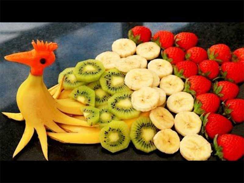 آموزش تصویری ساده ترین "روش تزیین میوه برای مهمانی و سفره آرایی"