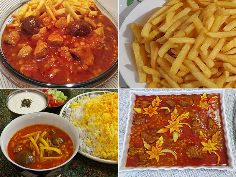 "طرز تهیه قیمه مجلسی" برای 25 تا 30 نفر-رستورانی-نکات مهم پخت قیمه نذری-اندازه دقیق مواد لازم