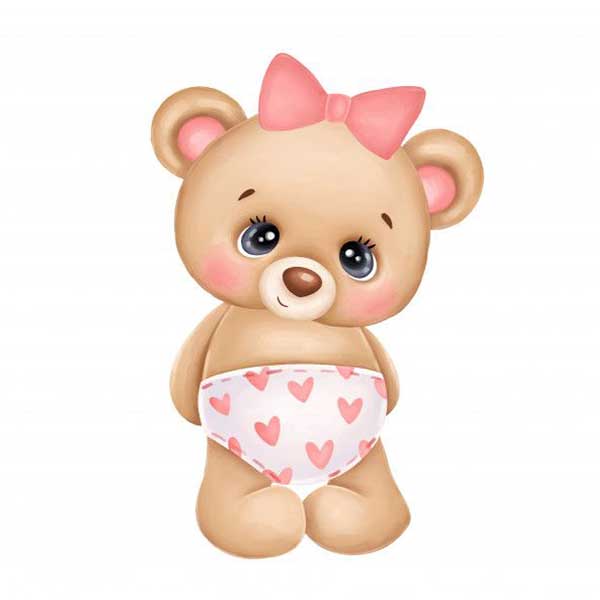 نقاشی خرس دخترانه-نقاشی خرس ایستاده-نقاشی خرس کارتونی-نقاشی خرس