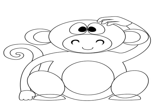 نقاشی میمون برای کلاس اولی ها-اموزش قدم به قدم نقاشی میمون به کودکان