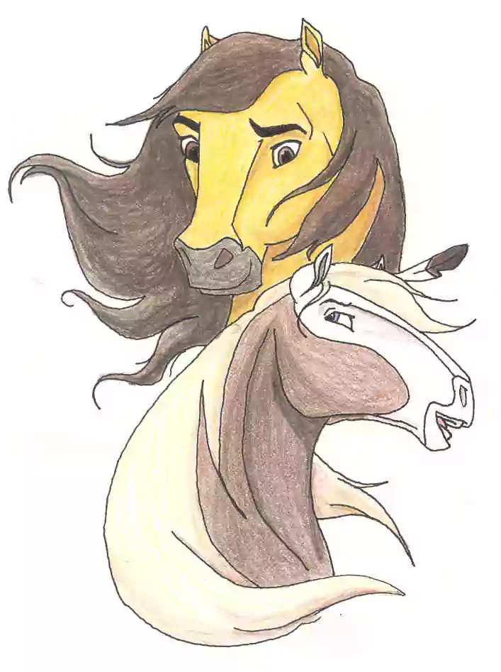 آموزش نقاشی سر اسب-مدل اسب برای رنگ آمیزی-مدل سر اسب نقاشی شده-آموزش رنگ آمیزی اسب برای کودکان