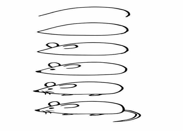 آموزش استپ بای استپ نقاشی موش به کودکان-نقاشی موش-آموزشی نقاشی به کودکان