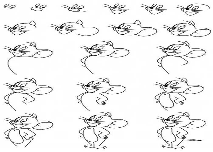 آموزش نقاشی موش تام و جری-آموزش نقاشی موش به کودکان زیر 10 سال و پیش دبستانی ها