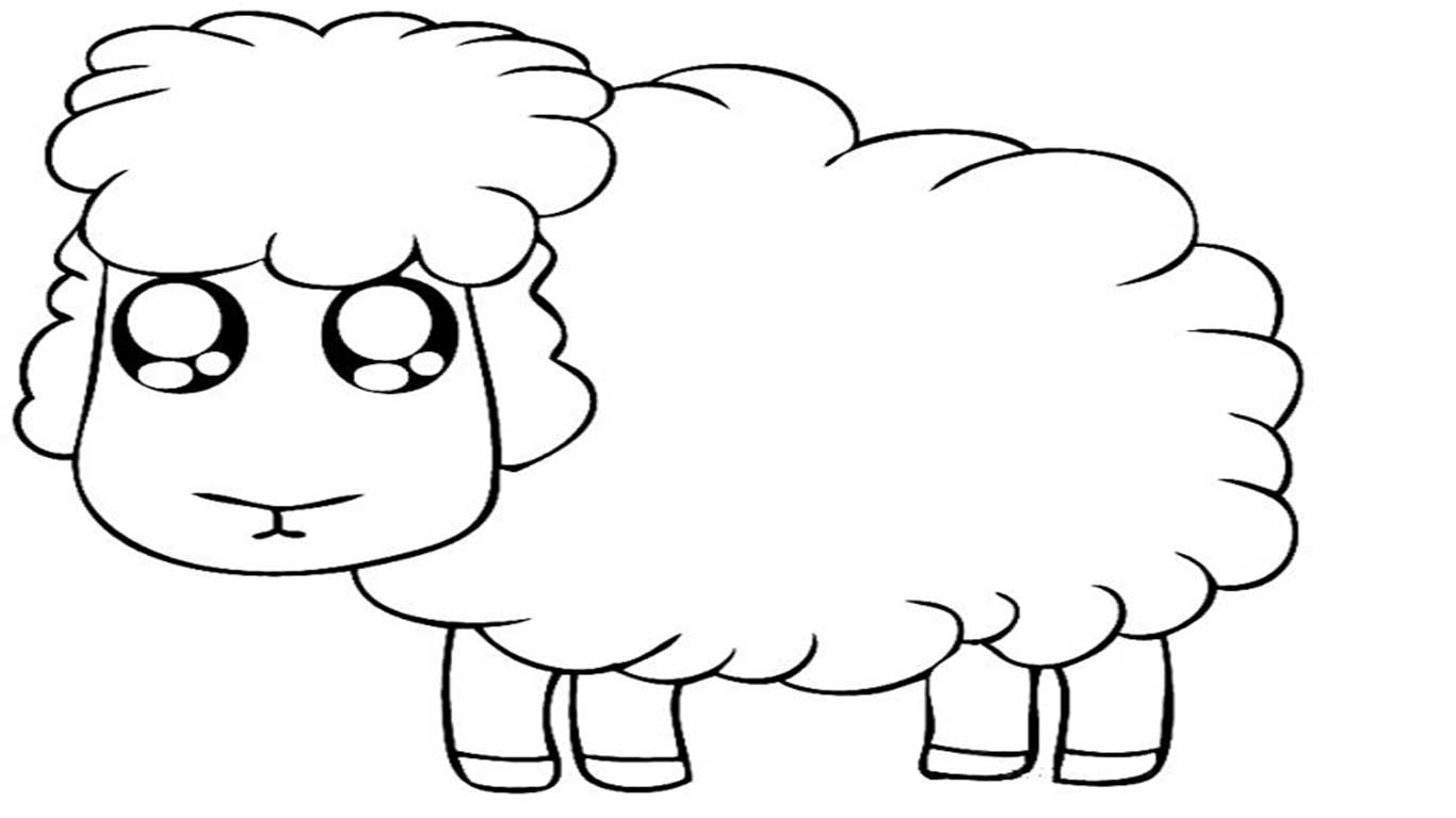آموزش نقاشی گوسفند برای کودکان ۸ساله-نقاشی کودکانه ساده-آموزش نقاشی گوسفند به کودکان 7 ساله