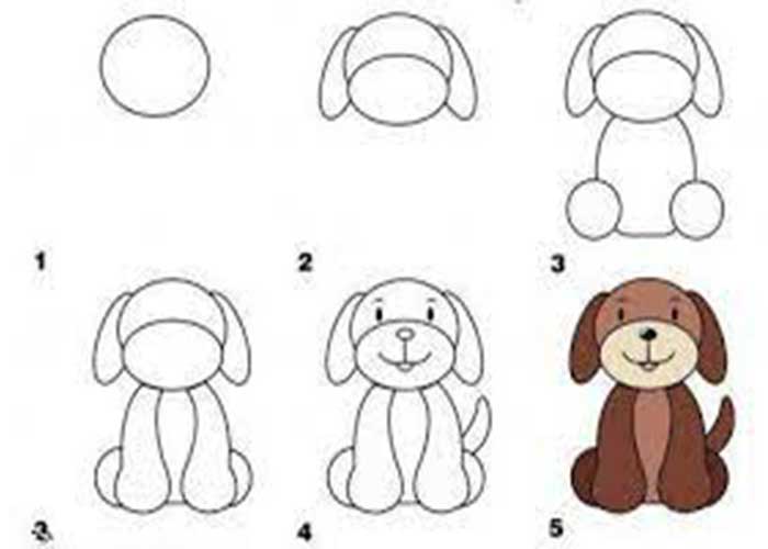 نقاشی سگ گله-آموزش نقاشی سگ-نقاشی سگ گرگی