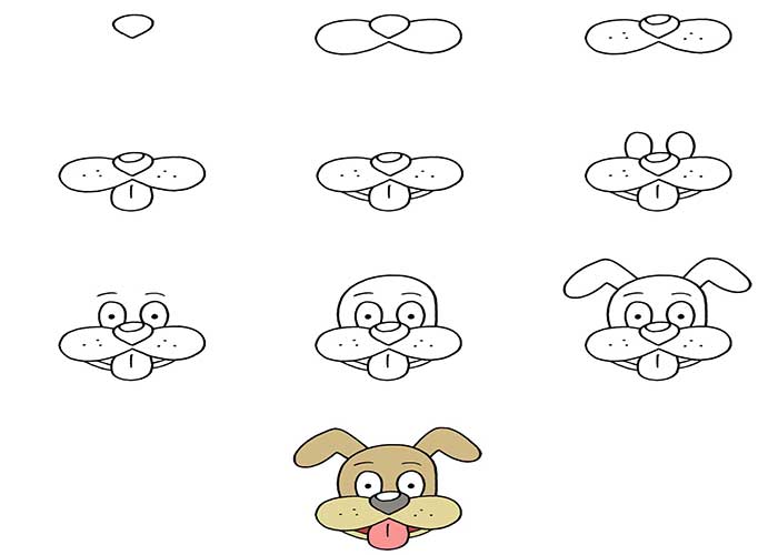 نقاشی سگ ژرمن-نقاشی سگ هاسکی-نقاشی کله سگ-نقاشی سگ زبون دراز