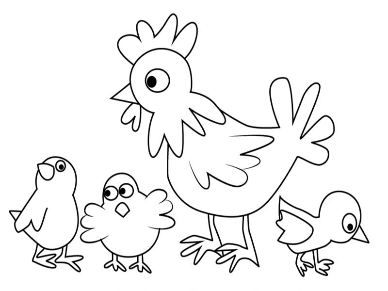 "نقاشی مرغ کودکانه"-آموزش تصویری کشیدن نقاشی مرغ برای کودکان مرحله به مرحله