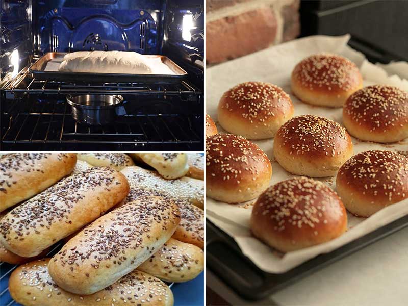 "طرز تهیه نان باگت خانگی"-فیلم تهیه نان باگت فرانسوی-نان ساندویچی خوشمزه و نرم-نان همبرگر