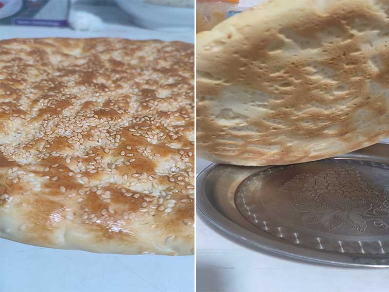 مواد لازم و فوت و فن مهم "طرز تهیه نان روغنی" تبریز در فر توستر-نان کنجدی-بسیار ساده و خوشمزه-فوری و راحت