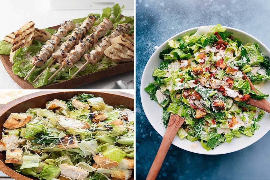 "طرز تهیه سالاد سزار با مرغ رستورانی"-طرز تهیه سس سالاد سزار خانگی+کلی فوت و فن مهم