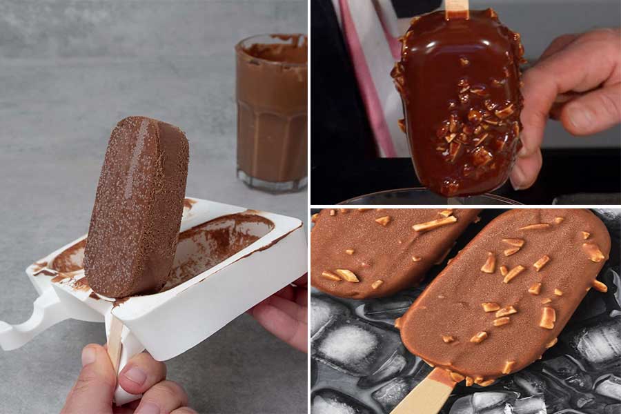 طرز تهیه بستنی با پودر کاکائو-بستنی شیری شکلاتی-بستنی شکلاتی فوری