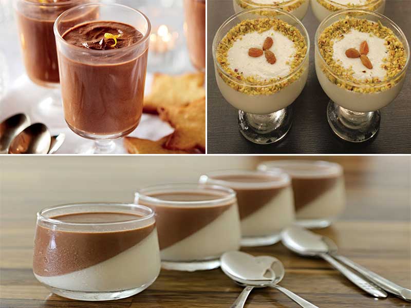 طرز تهیه "فرنی آرد برنج با شیر برای 4 نفر"+عکس تزیین فرنی+فوت و فن-فرنی نوزاد