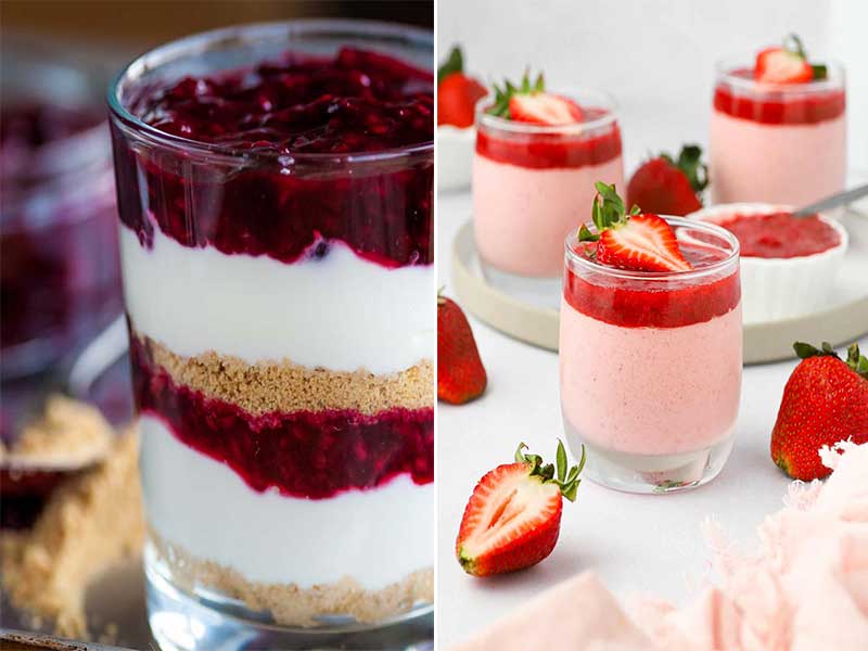 طرز تهیه دسر لیوانی برای تولد-طرز تهیه دسر تک نفره برای تولد