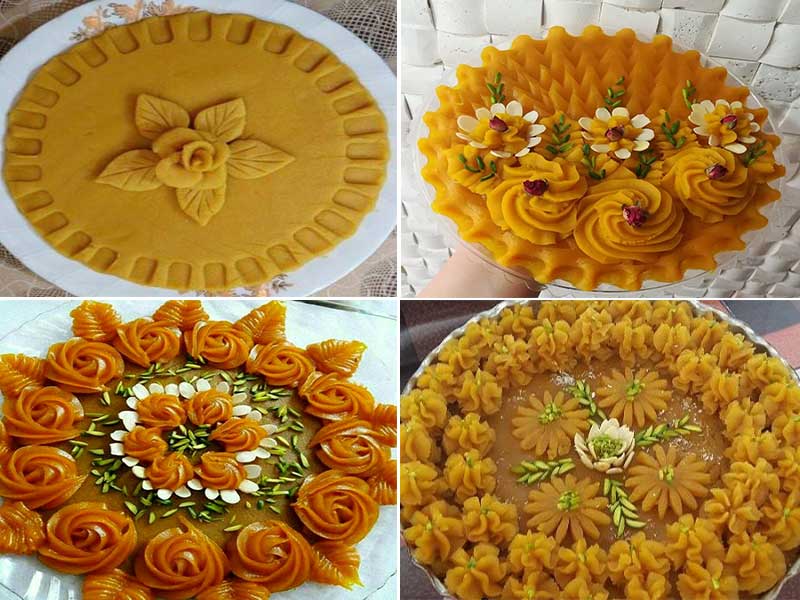 مواد لازم برای تهیه حلوا برای ۱۰۰ نفر-طرز تهیه حلوای زعفرانی برای مراسم ختم