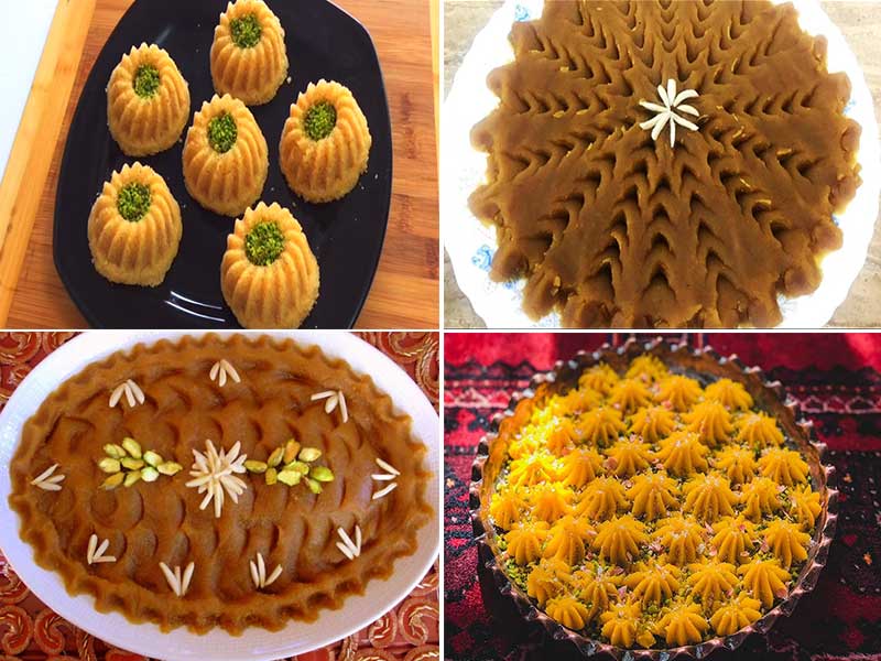 طرز تهیه حلوای شکلاتی برای تزیین حلوای دورنگ-نحوه تزیین حلوا