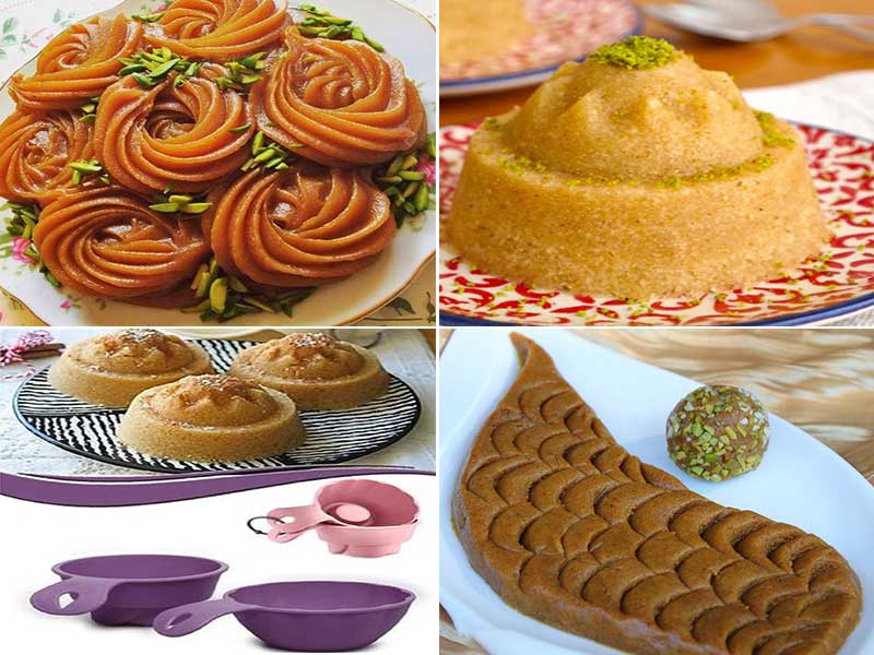 حلوا برای مراسم ختم-حلوا ساده بدون زعفران-لوا مجلسی با نصف لیوان آرد