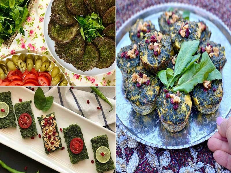 راز کوکو سبزی خوشمزه-طرز تهیه کوکو سبزی شمالی-کوکو سبزی برای دو نفر