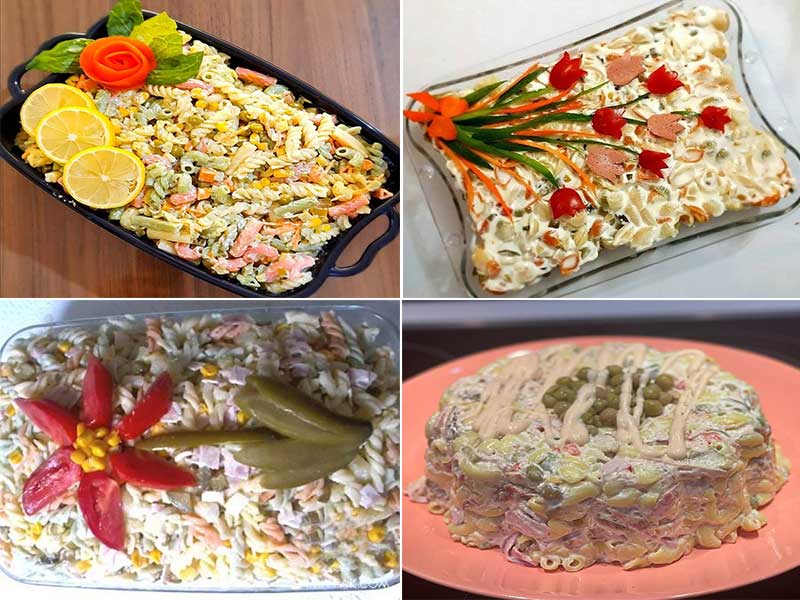 طرز تهیه "سالاد ماکارونی با کالباس" برای 4 تا 6 نفر-ساده-مخصوص-مجلسی-رستورانی+راز خوشمزگی سالاد