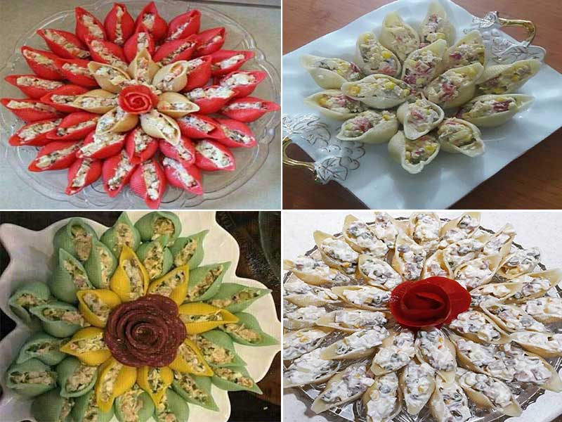 تزیین سالاد ماکارونی برای تولد-تزیین سالاد ماکارونی با جعفری